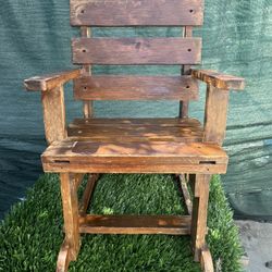 Antique Wooden Children’s Rocking Chair