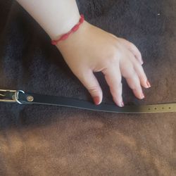 Dog/  Cat Leather Collar Blk