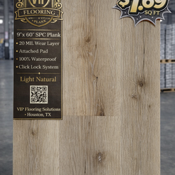 Vinyl plank - 100% waterproof - super sale special ! $1.69 sq ft  6mm 9x60  20 mil wear layer  $1.69