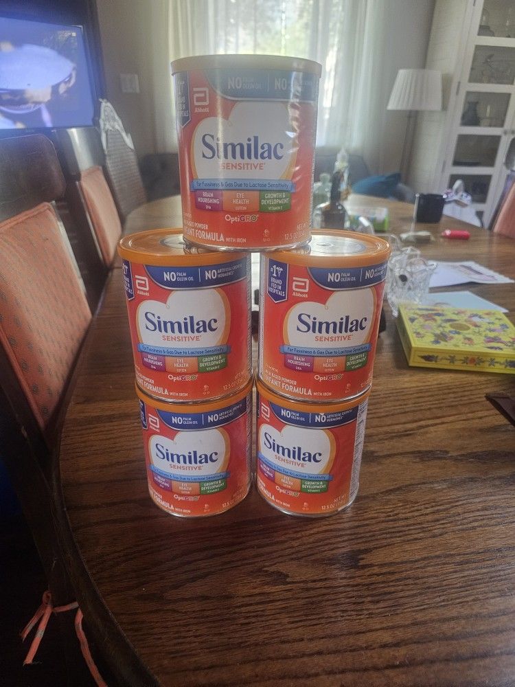 5 Cans Of Similac Sensitive 