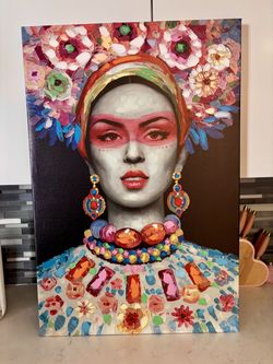 Frida Kahlo Inspired Canvas Art Painting