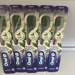 Oral B Tea tree toothbrush all 5 for $10