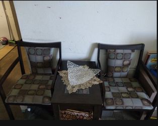 2 Chairs And Table