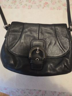 Coach black shoulder strap handbag