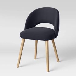 Threshold Galles Mid Century Upholstered Dining Chair - Navy 