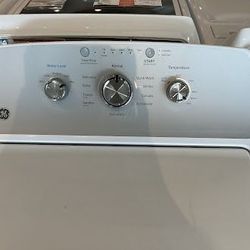 GE® 4.3 Cu. Ft. White Agitator Top Load Washer with Stainless Steel Drum