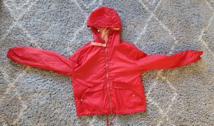 Red Rain Jacket Small
