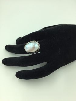 Designer 925 STER Silver Blister Pearl Ring 8