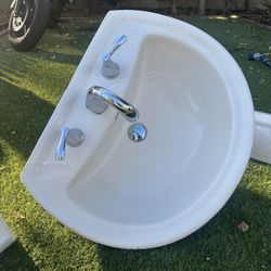 Sink Pedestal Combo Bathroom Sink  