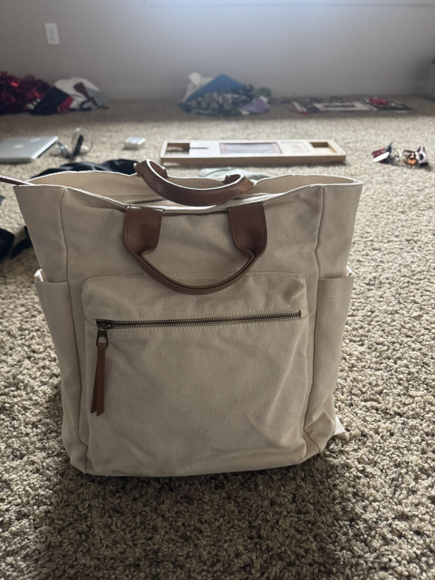 Cream Backpack 