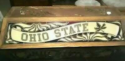 Ohio State Pool Table Light! Stain Glass & Wood * like new!