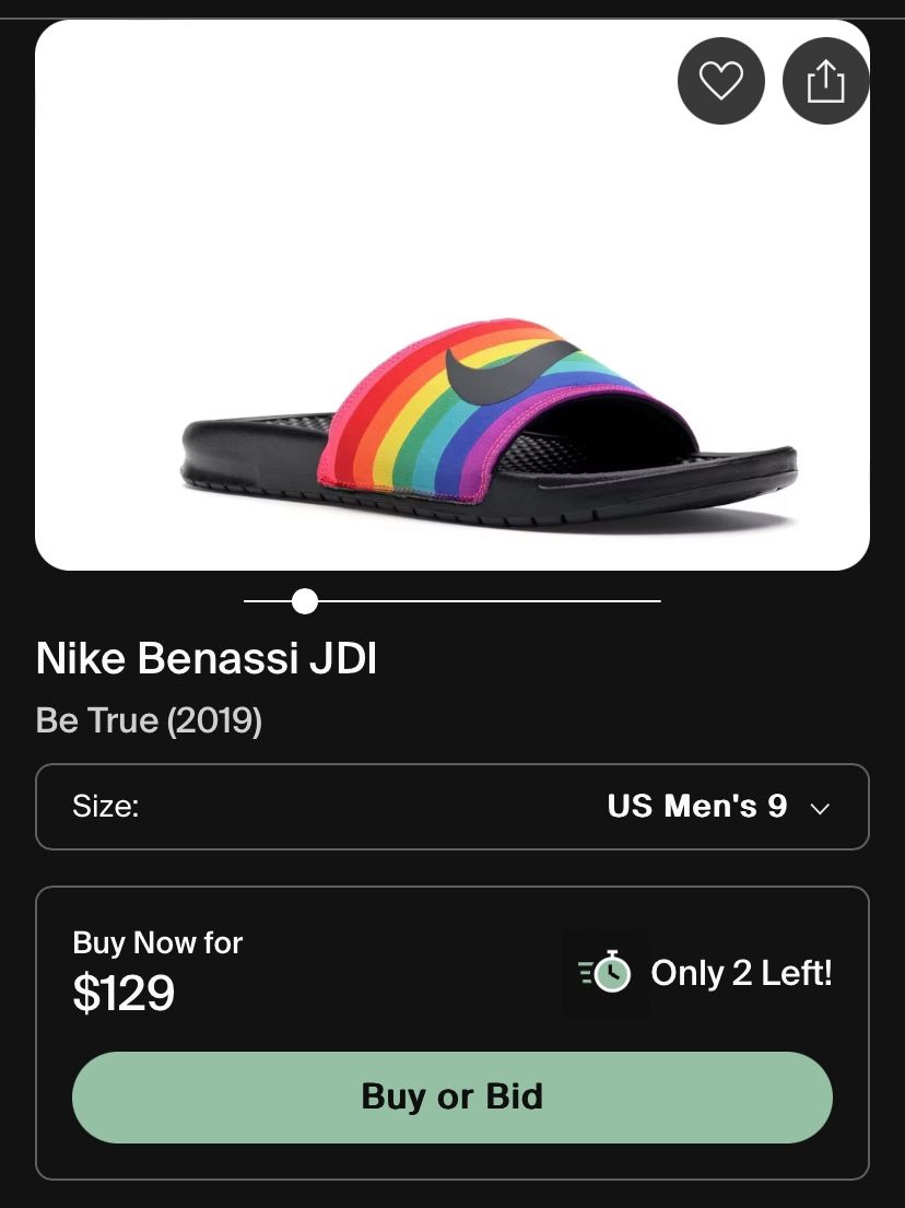 Rainbow Nike Slides