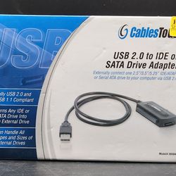 USB 2.0 To IDE Or SATA Drive Adapter Cables To Go Hard Disk Kit 30504 w/ AC