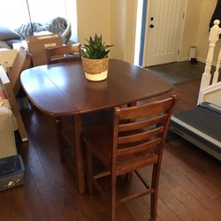 Wood Dining Table 2 Chairs