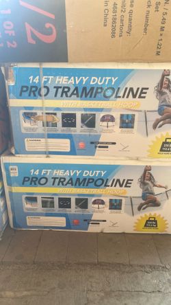 Sportspower Bounce Pro 14' Trampoline with Heavy Duty Basketball System