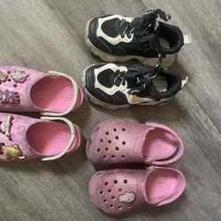 Crocs Size 10 Black Shoe Size 9c& Nike Dunks