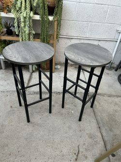 Pair Of Grey Stools