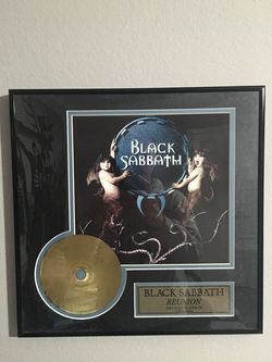 Black Sabbath Ozzy Reunion gold plated cd framed album