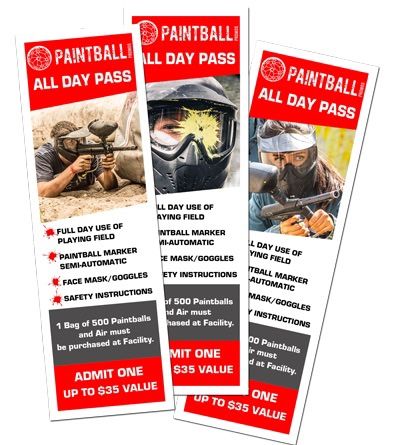 Paintball Promos Passes