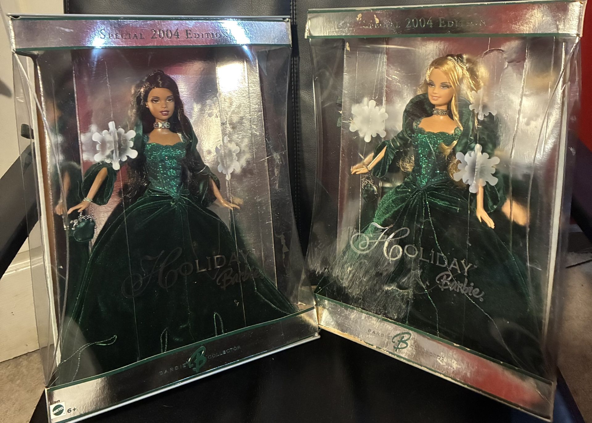 💚 Holiday Barbie Special Edition Bundle (2004) – Green Velvet Dresses | Collectors Must-Have 🎁✨