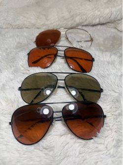 Lot of 4 Serengetti Drivers Aviator Frames. please read