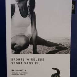 JVC Sports Wireless Earphones HA-ET50BT-B Brand New