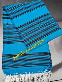New blue 5x7 Serape Sarape Zarape Mexican