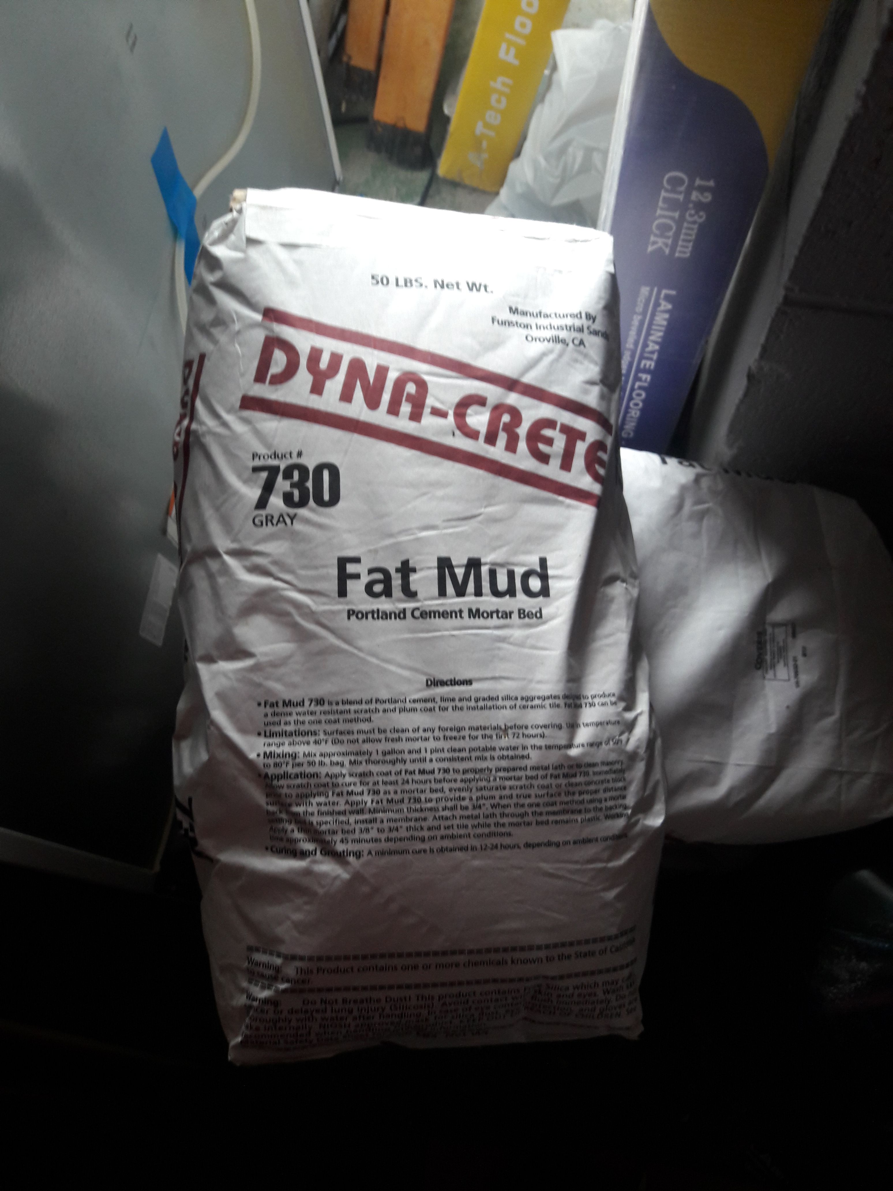 Dyna-crete #730grey fat mud and deck mud