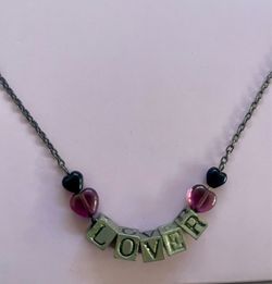 Lover BLOCK letter necklace