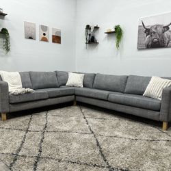 Ikea Grey Sectional Couch - Free Delivery 
