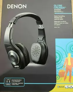 Denon AH-NCW500BK Globe Cruiser On-Ear Wireless Bluetooth Headphones Black New
