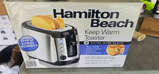 Hamilton Beach keep warm toaster two slice extra wide