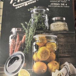 Mason Craft & More 4-Piece Glass Canister Set 