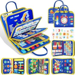 Montessori Toys, Busy Book Toddler Activities with Fine Motor Skills, Autism Sensory Toys Gifts for Kids