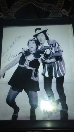 100% real autographed Abbot and Costello photo