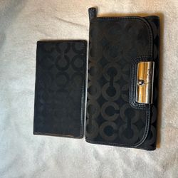 Vintage Coach wallet / check book holder included
