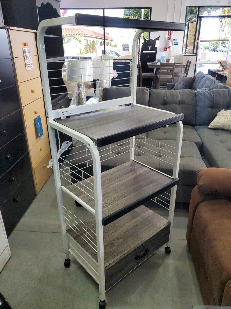 New Assembled Kitchen Shelving Storage Pantry Microwave Cabinet Available In Other Colors Come Visit Our Store In Paramount