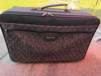 Samsonite tweed suitcase