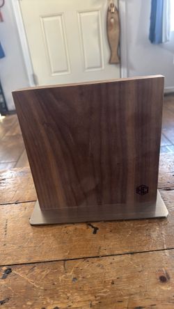Magnetic knife block.