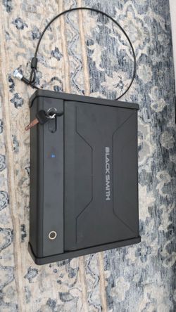 Blacksmith Gun  Safe for Home Handgun Pistols Biometric 0.1S Quick Access Fingerprint Recognition Pistol Safe with Keys and Keypad