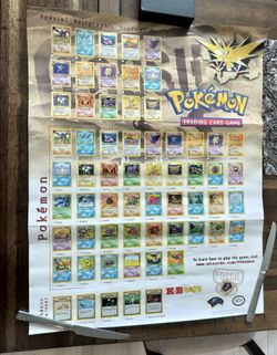 KB Toys Wizards Of The Coast 1999 Pokemon Construction Pack Fossil Poster