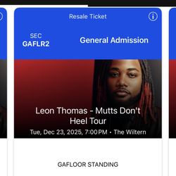 Leon Thomas Concert Tickets