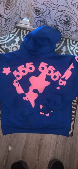 Blue and pink spider hoodie