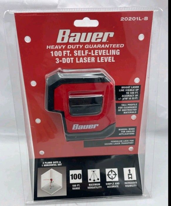 New BAUER LASER LEVELS 100 OR 50 FT