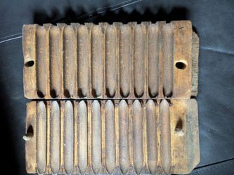 Antique Wooden Cigar Mold Two-Piece Set