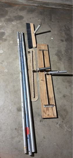 Concrete Finishing Tools with Extension Poles