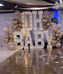 OH BABY Marquee Light-Up Letter Display
