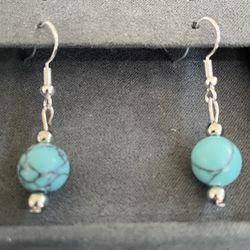 Turquoise and Silver Earrings