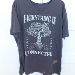 Love Tribe Trendy Plus Size Gray T Shirt XL