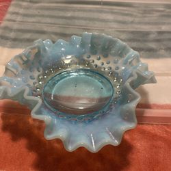 Fenton Opalescent Blue Candy Dish